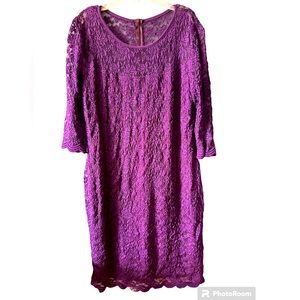 Purple Lace Dress Size 14